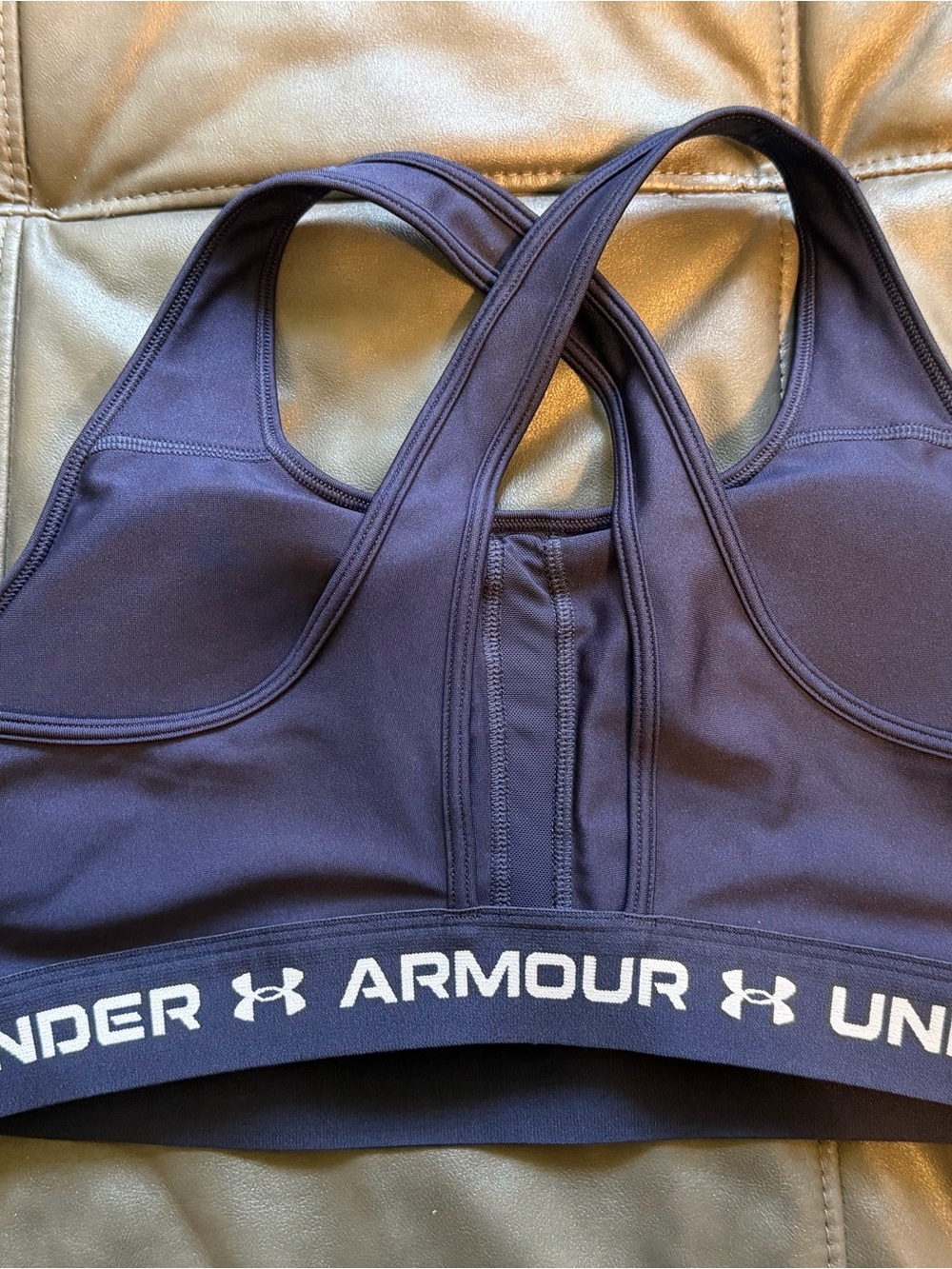 Under Armour Navy Crossback Sports Bra - Picture 2 of 3